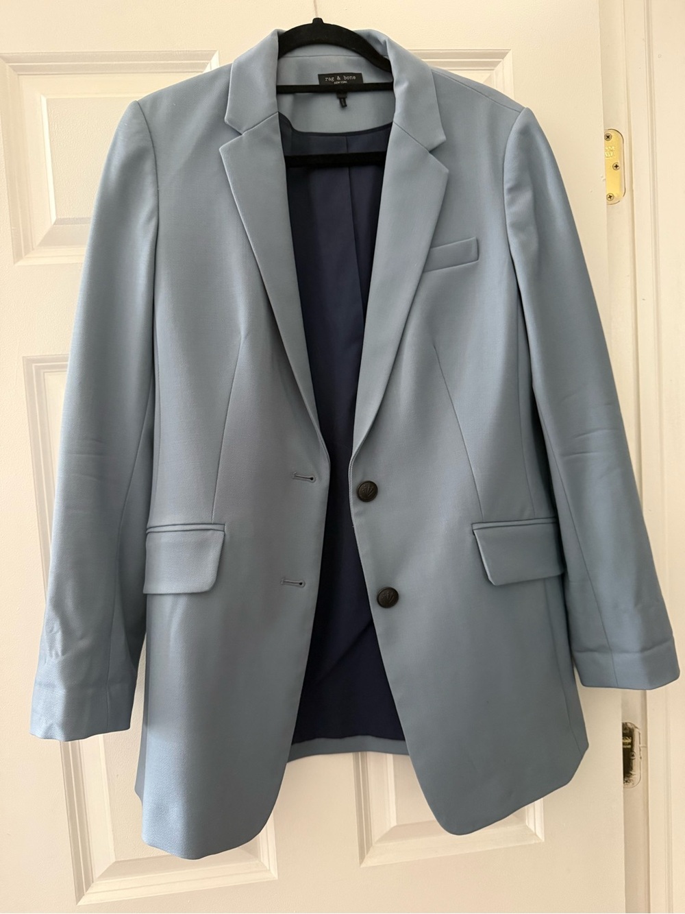 rag & bone Light Blue Wool Blazer Jacket Size 4 – Excellent Condition